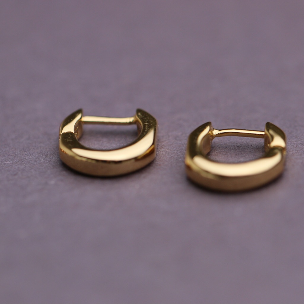 Jennifer Fisher City Link Gold-Plated Huggies — image 6 of 7